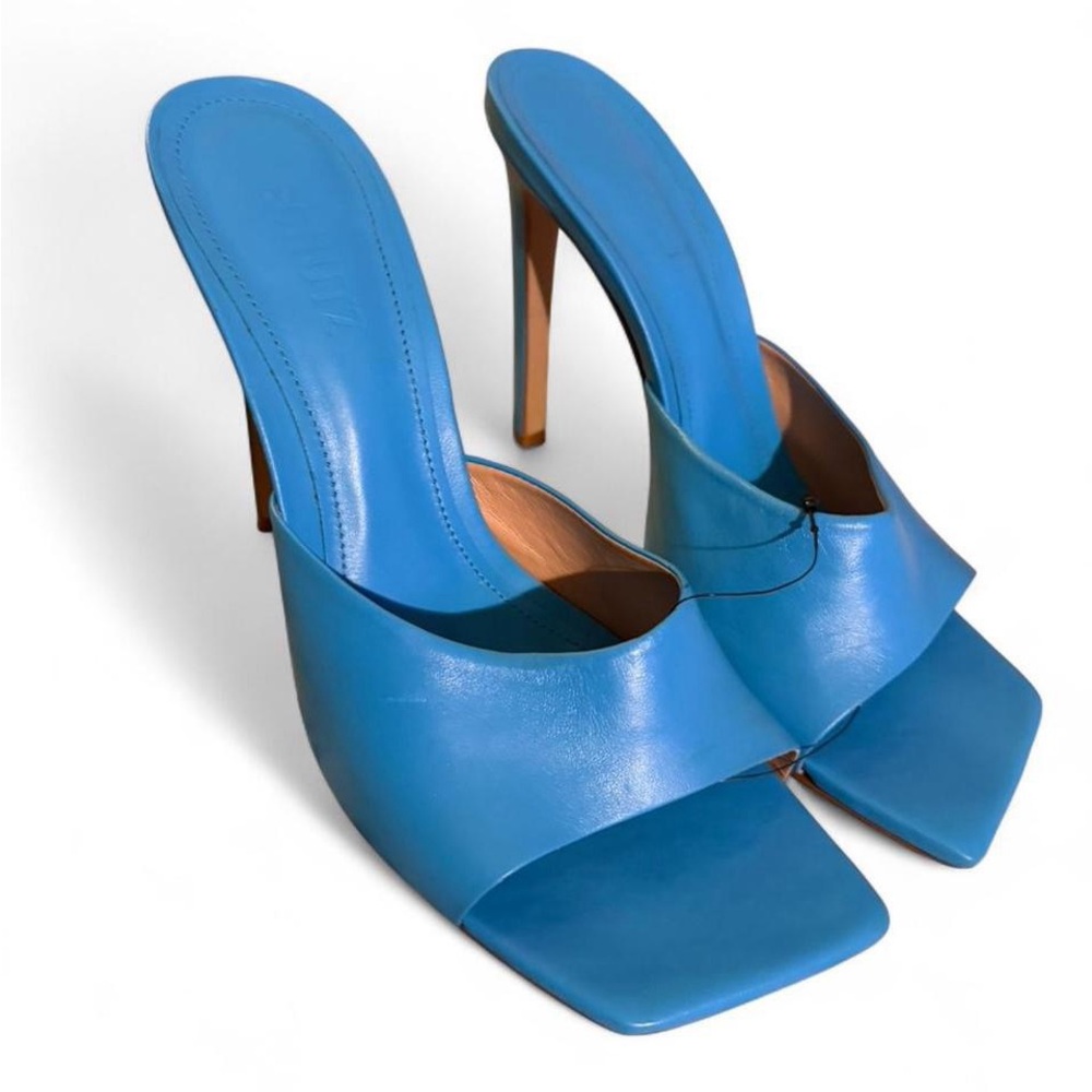 SCHUTZ Vibrant Blue Heeled Mules